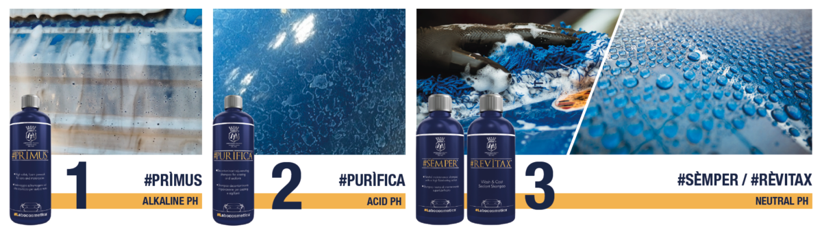 combined 3pH car wash cycle by Labocosmetica.